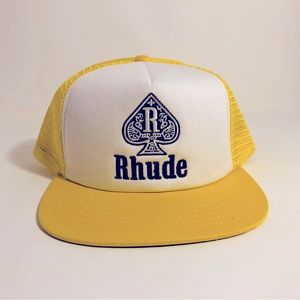 Rhude Spade Trucker Hat Yellow/White New